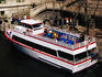 Overhead of tour boat, Chicago River.
