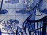Traditional azulejo of Igreja de Sao Francisco de Assis in Belo Horizonte. The church dates from the 1940's and was built by Oscar Neimeyer, tiles and murals were by Candido Portinari.