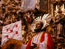 Silver-crowned Christ figure at altar of Iglesia Santa Prisca.