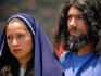 Actors portraying Mary Magdalene and Peter at annual Passion Play, Ixtapalapa.