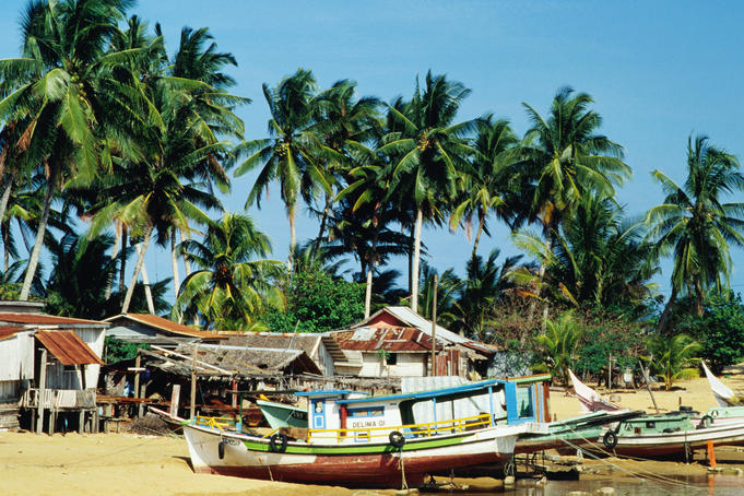 Boats and kampung ( village ) - Merang, Terengganu