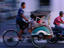 Becak and scooter, Java