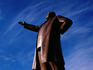 Mansudae Grand Monument, statue of Kim II Sung on Mansu Hill.