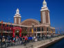 Navy Pier, former freight train terminal, now entertainment and recreation complex.