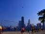 Volley ball in the Park along the shores of Lake Michigan, Chicago.