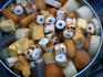 Oden, a hearty Japanese staple, is a stew of fishcakes, vegetables and tofu in a pot- Japan
