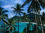 Palm ringed cove of Bottle Beach.