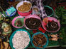 Local delicacies (bugs and grubs) for sale in Chiang Mai.