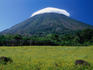 La Concepcion volcano with cloud surrounding summit.
