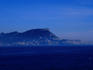 The Rock of Gibraltar, viewed from the Strait of Gibraltar.