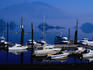 Boats at dock in Neroutsos Bay, Port Alice.
