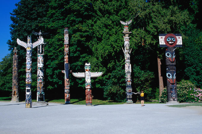 Totem Poles in Stanley Park.