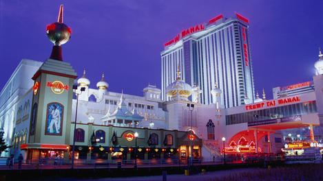 The Trump Taj Mahal casino, Atlantic City: a combination of brashness, crassness and exotic allure.