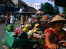Couriering fresh produce home from the market.