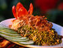 Serving of Urab urab from Lena's Restaurant in Senggigi.