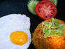 Nasi goreng and a boiled egg on the side from Gaja Biru restaurant in Ubud.