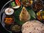 A traditional meal from the Blue Elephant (Gaja Biju) restaurant, celebrating the seventh month of pregnancy.