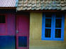 Colourful houses of Mount Bromo.