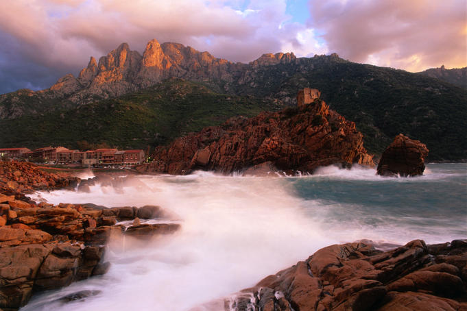 Harbour, Genoese tower and Capo d'Orto.