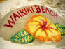 Sand sculpture at Waikiki Beach - Honolulu, Oahu Island, Hawaiian Islands, Hawaii