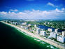 High-rise buildings along beach.