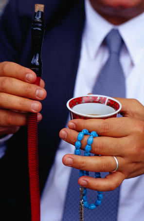 Nargile, strong coffee and Islam.