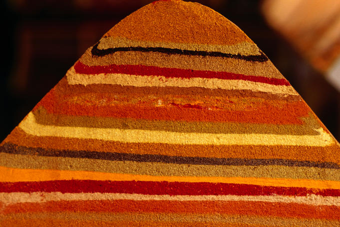 Layered spices for sale in Manama.