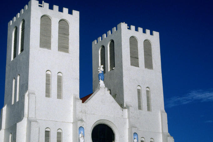 Exterior of Roman Catholic Church of Samoa.