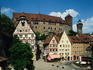 The famous city of Nuremberg and imposing Gothic Kaiserburg Castle (Emperor's Castle).