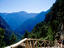 Hiking the superb Samaria Gorge. The steep wooden staircase at the start of the trek is known as 'the xyloskalo'.