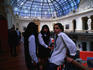 Students in main hall, Fine Arts Palace.