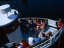 Passengers on board a cruise boat in Portland.