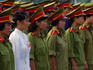 Female guard of honour at the Ho Chi Minh Mausoleum in Ho Chi Minh City.