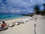 Relaxing on Cozumel beach north.