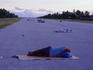 Funafuti Atoll, December 2000. People often sleep on the runway to avoid overcrowded and hot modern houses - at least none of these stories are that dangerous!