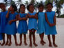 Niutao Atoll, February 2001. Primary school children.