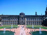 Dresden's famous landmark, the Baroque Zwinger Gallery. The Zwinger was the first historical structure to be reconstructed after WWII.
