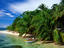 Boat moored on the beach.