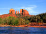 The beautiful colours of Red Rock Crossing at sunset.