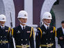 The changing of the guards at the Martyrs Shrine.