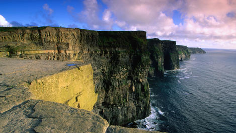 View along the coastline.