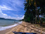 A fishing boat on one of the unspoilt beaches of Koh Tonsay in the Gulf of Thailand.