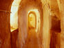 An old tunnel in the cellars of the Antoniou Winery on Santorini.