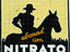 tiled sign, man riding a horse