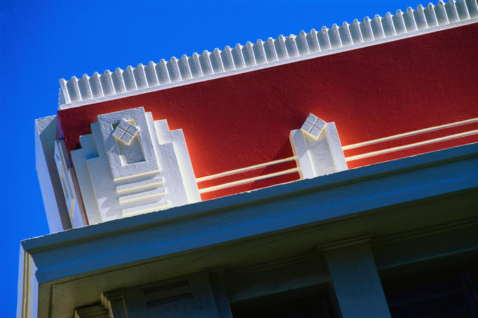 A post-1931 reconstruction Art Deco building, Napier.