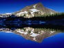 Alpine mountain reflected in Lawn Lake.