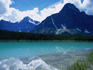 Mt Chephren reflected in Waterfowl Lake in Alberta's Banff National Park.