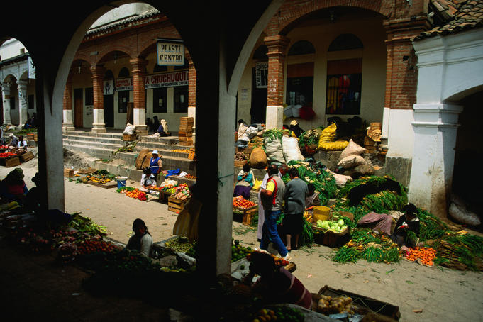 Produce section of the market - Otavalo, Imbabura