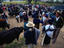 Locals gathering for the pre-dawn animal market - Otavalo, Imbabura