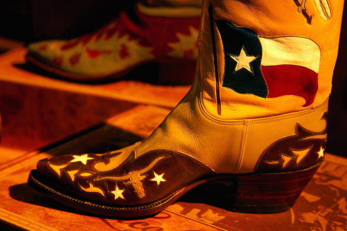 Buying boots in Texas